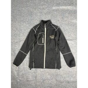 Pikes Peak‎ Colorado Full Zip Fleece Jacket Elevation 14,115 Ft Dark Grey Size M